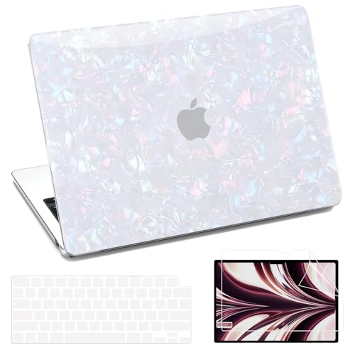 AKIT Compatible with MacBook Air 13 inch Case 2026 2025 2024 2023 M5 M4 M3 M2 Glitter Pearly Luster Laptop Hard Shell A3449 A3240 A3113 A2681 Mac Air 13.6 Includes Keyboard & Screen Cover, Colorful