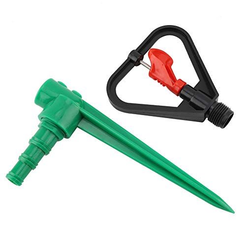 Sprinkler à 360 Degrés, Ajustements Faciles, Conception Efficace, Conservation de l'eau, Utilisation Polyvalente, Pieu en Plastique Léger pour la Pelouse et Le Jardin, Couverture à 360 Degrés, pour