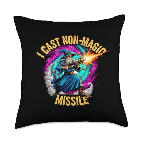 I Cast Non-Magic Missile Funny Wizard Parody Meme Throw Pillow