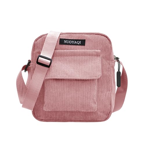 Uwiyo Petit Sac Bandoulière en Velours Côtelé pour Femme, Petit Sac a Main Femmes Bandouliere Pochette Telephone Portable avec Sangle Réglable pour...