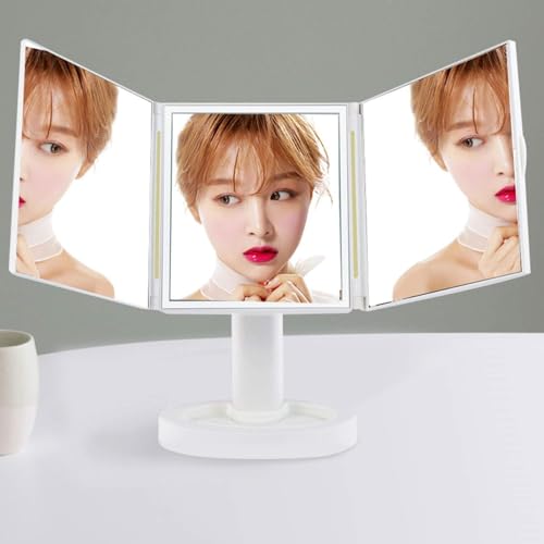 �d���������������D�~���[ ���ϋ� �O�ʋ� �� led ���~���[ ���σ~���[ ���X�^���h�~���[�u���� �܂肽���ݎ� led���C�g�t�� 360°��] �p�x���R���� �^�b�`�p�l�� �X�^���h �~���[LED�u���C�g�d�r��USB 2WAY���d�c