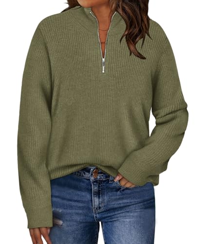 Image of TIYOMI Women Plus Size Tops Long Sleeves Mock Neck Sweaters Knit Pullover Sweater Adjustable Zipper Fall Autumn Winter Shirt