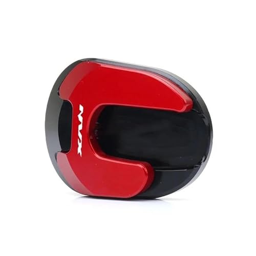 ヤマハ NMAX エアロックス NVX 155用 オートバイ用CNCキックスタンド フットサイドスタンド延長パッドサポートプレート(Red)