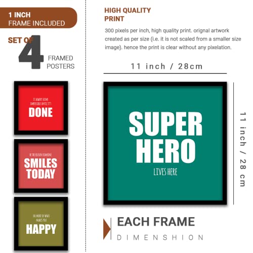 Image of kotart Engineered Wood - Wall Decor Frames For Photos & Motivational Quotes - Room Decoration For Home & Living Room - (Art 1, 10x10 inch)