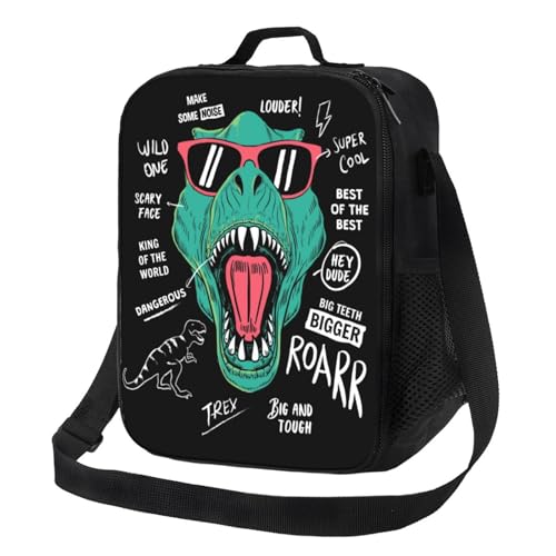 JIMOWANG Bolsa de almuerzo aislada mochila comida portabocadillo con correa para el hombro y soporte para botellas, bolsa térmica portátil para el almuerzo, para la escuela, viajes, picnic