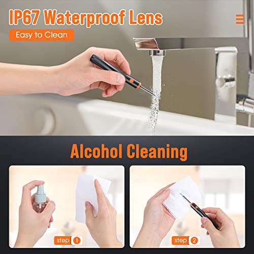 Image of Verilux Ear Wax Remover Tool Kit Camera with 6 Ear Spoons Ear Cleaner Tool Wireless HD Otoscope 1080P 4mm Ear Wax Cleaner Machine Led Light Ear Cleaner Camera for Cleaning Spade for iOS & Android