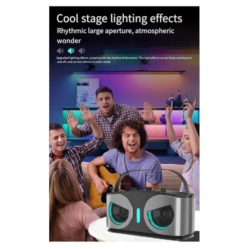 Enceinte Bluetooth Puissante SD306plus Double Micro Haute Fidélité Portable pour Fêtes - 6