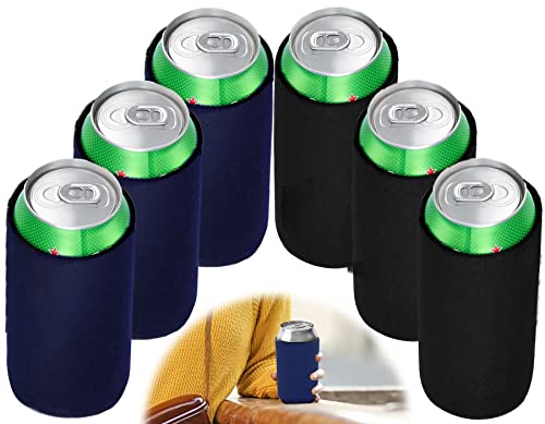 Enfriador de Latas 6Pcs 330ml Cubrelatas de Cerveza Funda Neopreno Cubre Latas de Silicona Enfriador de Cerveza Coca Cola Enfriador Bebidas 3...