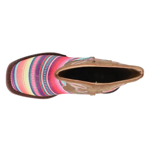 ROPER Girls Glitter Serape Square Toe Boot Multicolor4