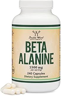 Double Wood Supplements Beta Alanine Capsules Bulk (1.5 Gram Servings, 240 Capsules) for Muscle Fatigue and Endurance (Manufactured and Tested in The USA)