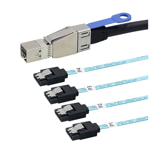 Cable servidor datos M1ni S/A/S HD 0.5 m SFF-8644 a 4 SATA 7P