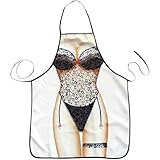 HAKSEN Funny Aprons for Men, Gag Grilling Apron for Men Women Kitchen Cooking Outdoor Party Barbecue