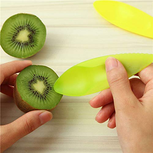 BYFRI 3pcs Kiwi Plástico Cuchara De La Fruta del Cortador De Peeler Cuchara De La Cocina Gadget Color Azar