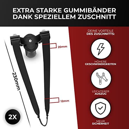 HITX® Zwille Steinschleuder Profi für Jagd | Super Grip Oberfläche | Slingshot Schleuder mit Gummiband Extra Stark… – Bild 5