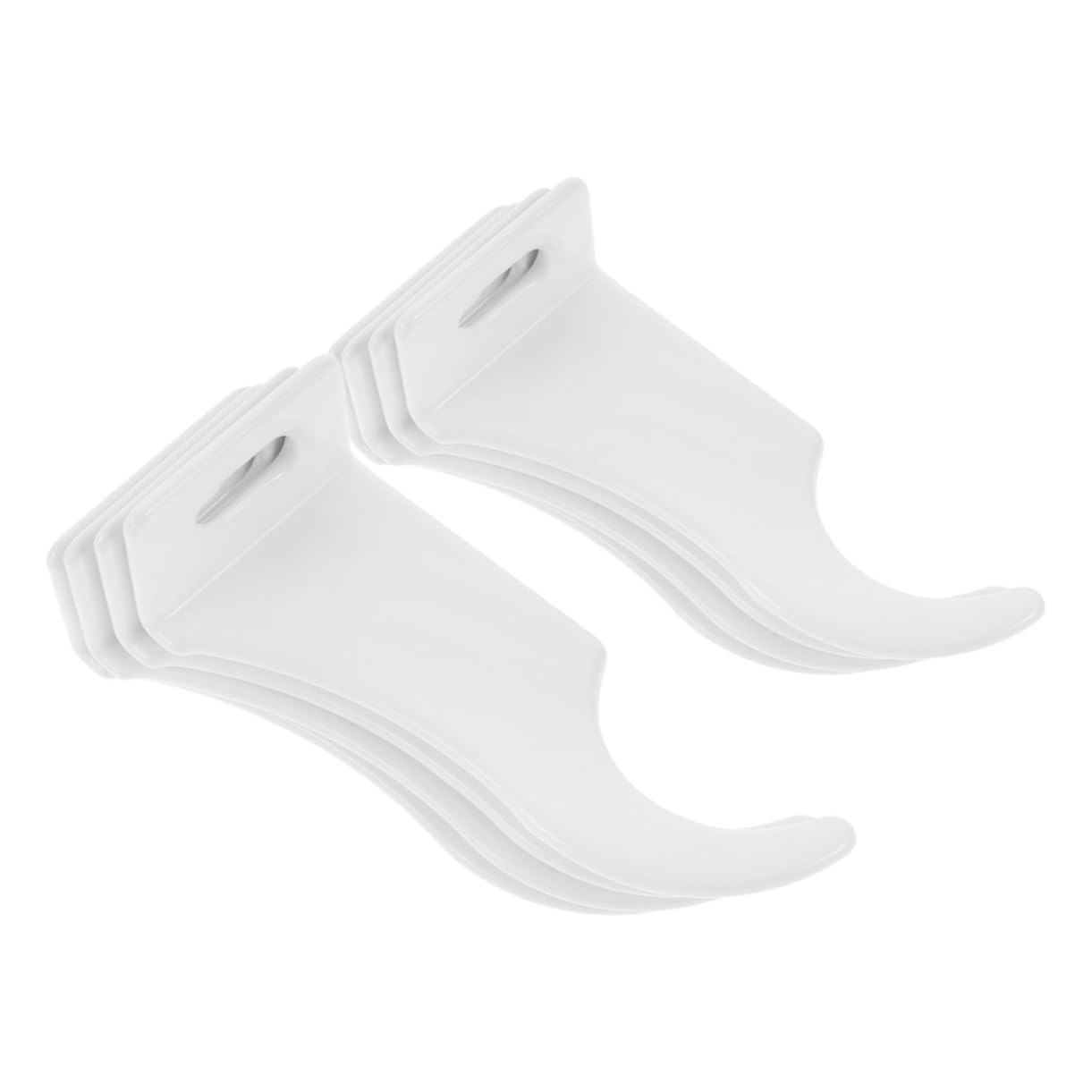 Crochets pour sèche-serviettes Gatuida en acier plastifié blanc, lot de 8