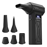 Mini Gebläse Akku Elektrische Staubgebläse, 4-Gang 110000 U/min Electric Air Duster,Compressed Air Duster Mit 4000mAh Akku für Reinigungsset,Auto,Sofa