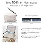 Hanke 20 Inch Carry On Luggage with Wheels PC Hard Shell Suitcase Top Opening Aluminum Frame Travel Luggage Suitcases for Woman Men Gifts.(Ivory White) - Image 5