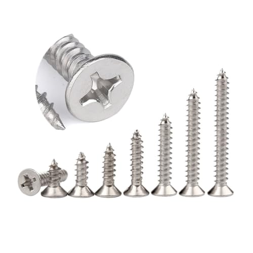 Vis bois inox 304 M3x35mm tête fraisée cruciforme haute résistance mécanique 50 unités