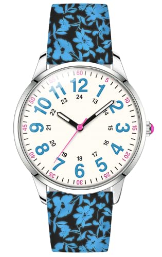 Image of Asan Ge Women's Silicone Watch, Large Dial Fashionable Waterproof Wrist Watch, Easy to Read, Multiple Colors Available, Suitable for Casual Outdoor Activities Quartz Watch