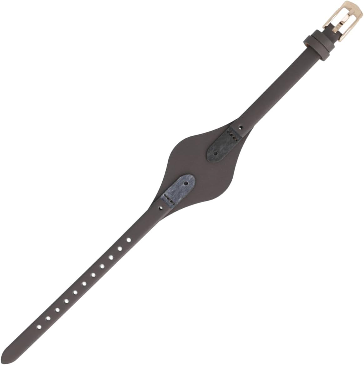 Fossil watch strap, 8 mm, smooth brown leather, ES-3077.