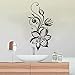 Wandaufkleber 83X44Cm Schöne Blumenaufkleber Abnehmbare Vinyl Wandtattoo Wohnzimmer Schlafzimmer Home Decoration Kunst Wandbild