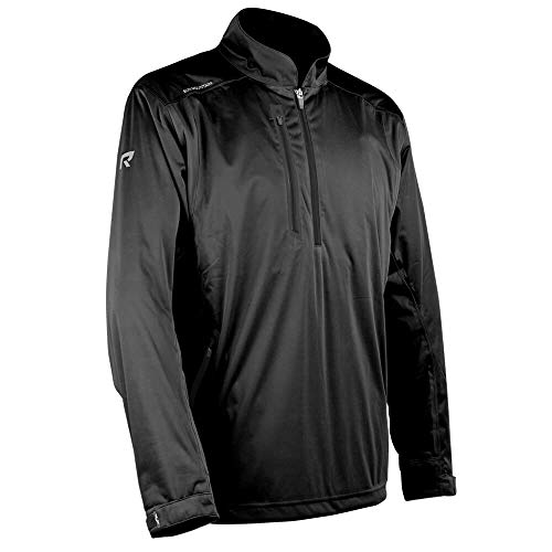 Sun Mountain Mens Rainflex Rain Pullover Black M