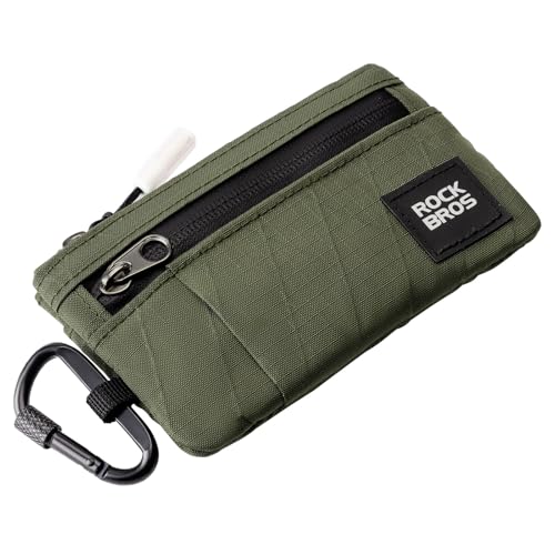 ROCKBROS Kleine Geldbörse Kartenetui, Multifunktional Brieftasche Slim Portemonnaie für Damen Herren Partitionsspeicher Kreditkarten Bargeld Schlüsselhalter