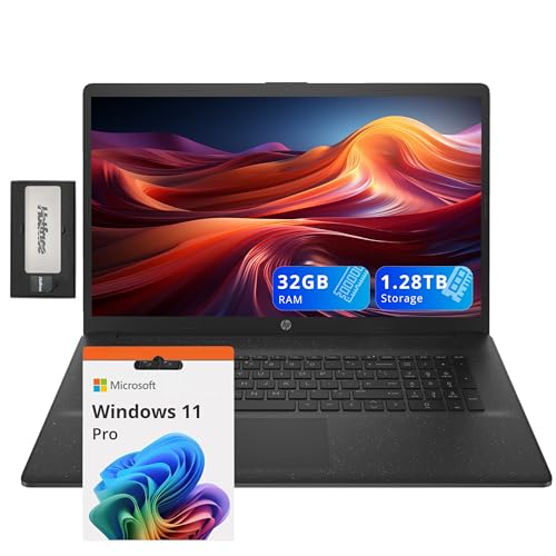 HP 17.3�C���` HD+ BrightView�m�[�g�p�\�R���AIntel i7-1255U�A32GB RAM�A1.28TB�X�g���[�W(1TB SSD+288GB�h�b�L���O�X�e�[�V�����Z�b�g)�AIntel(�C���e��) Iris Xe Graphics�A�t