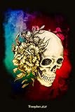  Terminplaner 2021: Totenkopf Blumen Design Jahresplaner und Kalender von Januar bis Dezember 2021 mit Ferien, Feiertagen und Monatsübersicht - Organizer und Zeitplaner für 1 Jahr