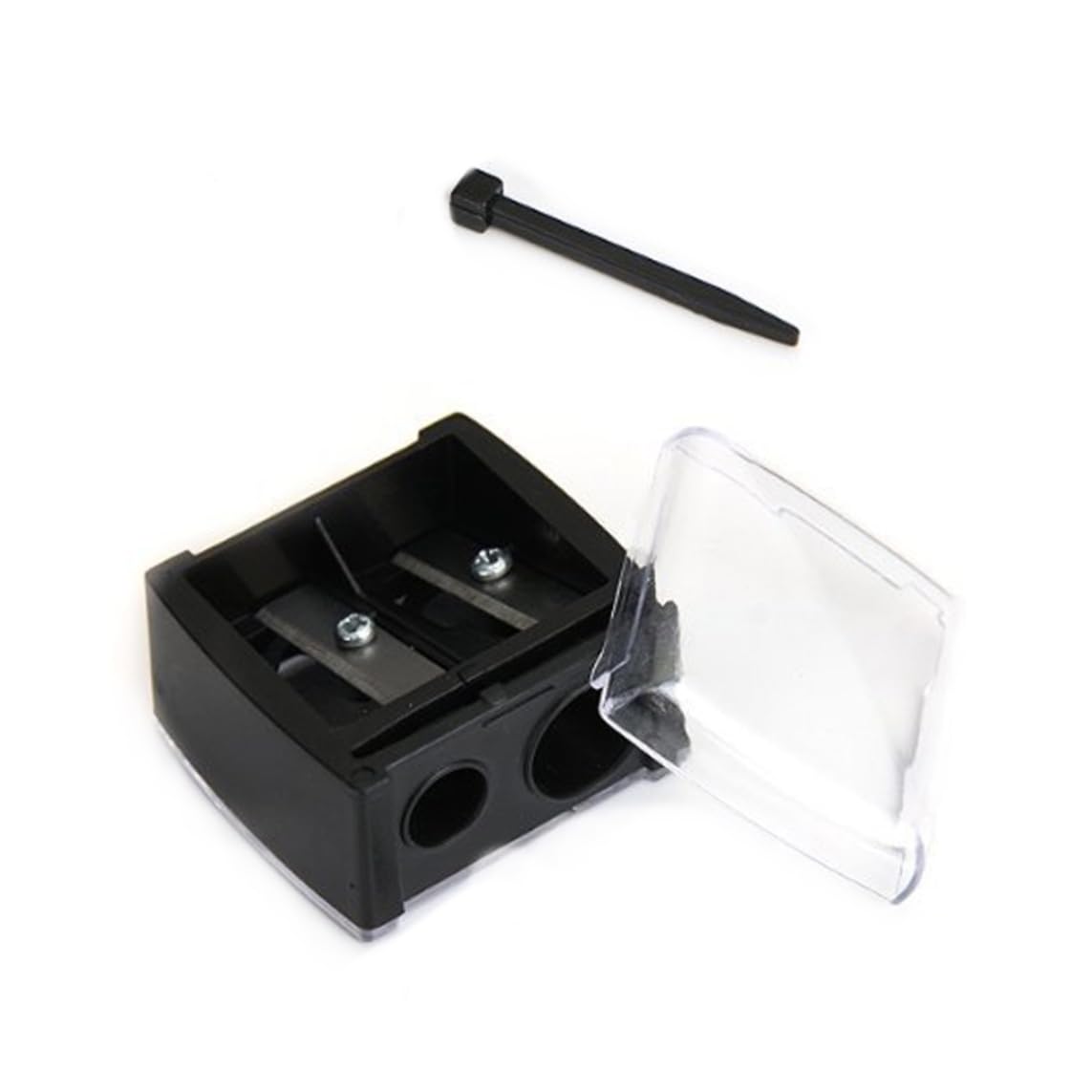 Sacapuntas de lápiz cosmético de precisión for delineador de ojos de cejas sacapuntas de lápiz de 2 agujeros/39