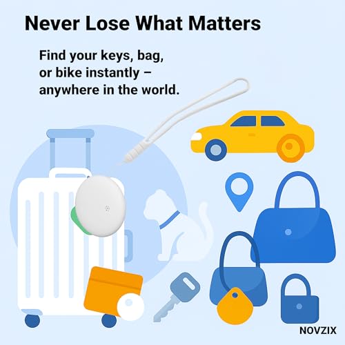 Image of Android Compatible Air Tracker Tag - Tracker Tags for Android Phones, Supports Google Find My Device, 2025 New Model (Black)