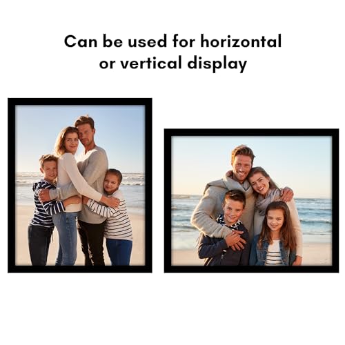 Americanflat 21x26 Picture Frame with Polished Plexiglass - Black Picture Frame - Wide Photo Frames Made of Engineered Wood for Vertical or Horizontal Wall Display - Epic Collection - Black