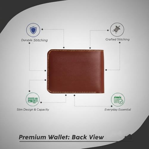 Image of Personalised Men's Wallet with Name | Vegan Faux Leather Stylish Slim Wallet | Gifts for Men boyfriend husband valentine's day