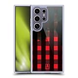 Head Case Designs Bleached Red Black Flannel Fridays Gel Case [Military Grade Protection] Compatible with Samsung Galaxy S25 Ultra and Compatible with MagSafe
