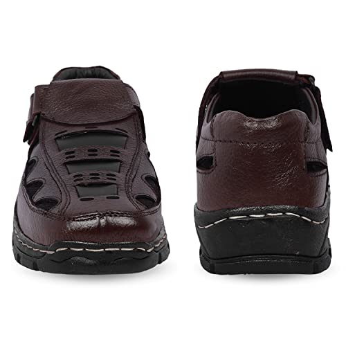 Image of Men's Stylish Leather Sandals Lightweight, Breathable, and Comfortable, Ideal for Everyday Wear and Travel