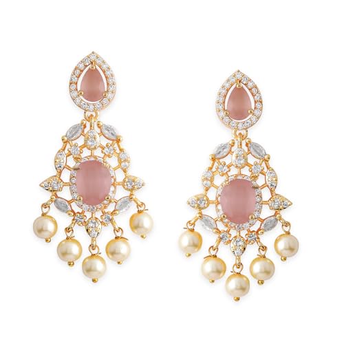 Image of Rubans Chandelier Earrings Traditional Festive Jewellery Gift for Women & Girls