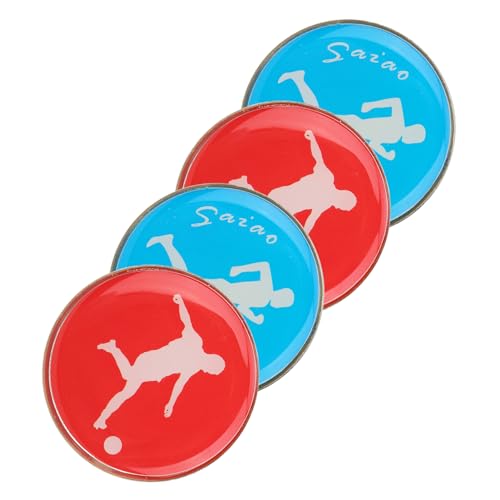 Dioche Schiedsrichter Münze, 4 stücke Zweiseitige Schiedsrichter Werfen Münze für Fußball Fußball Volleyball Tischtennis Werfen Münze