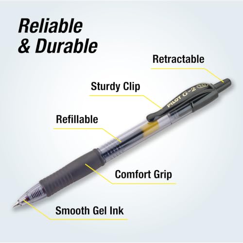 Bolígrafo Gel Retráctil Pilot G2 36 pcs Negro 1.0 mm miniatura 3