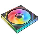 Prism 6 MAX 120mm ARGB Reverse PC Case Fan - 3-Sided Infinite Mirror & Axis Infinite Mirror Light Effect，800-1850±10% RPM 120mm PWM Case Fan for PC Case（Black）