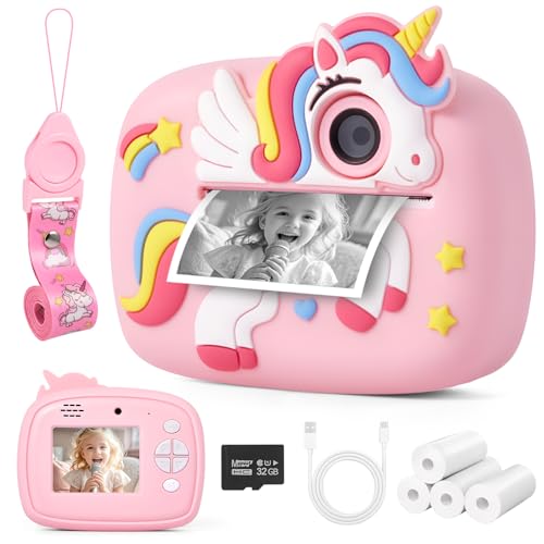 Camara Fotos Infantil Instantanea, 48MP 1080P Cámara Instantánea para Niños con Tarjeta de 32G y 4 Rollos Impresora, Maquina Fotografia Instanea Regalo de Juguete para Criança de 3 a 12 Años Camara Fotos Infantil Instantanea, 48MP 1080P Cámara Instantánea para Niños con Tarjeta de 32G y 4 Rollos Impresora, Maquina Fotografia Instanea Regalo de Juguete para Criança de 3 a 12 Años