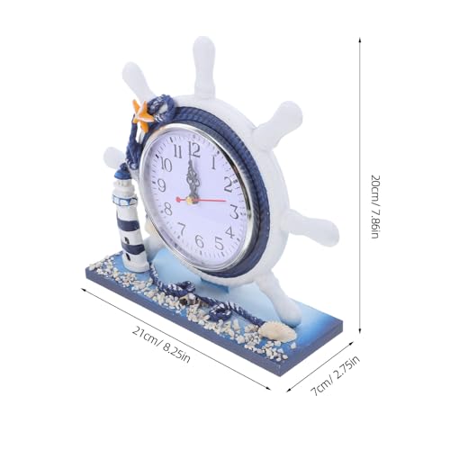 Reloj de sobremesa silencioso con diseño de faro para oficina 3