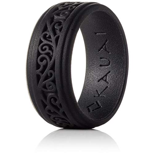 KAUAI Silicone Wedding Rings for Men. Elegant. Timeless. Leading Brand for Comfort & Design in Mens Bands. Active Crossfit Workout Gym Band. Classic Unisex Couples Ring