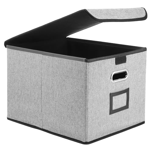 JIANTA Caja de Archivo Colgante A4, Caja de Almacenamiento con Ta...