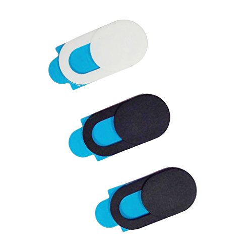 gazechimp Webcam Cover Camera Privacy Slider Sticker For Phone Tablet - 2Preto + Branco
