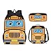 HUIACONG Cartoon School Bus Kids School Bookbag for Girls 6-8/10-12/11-13/12-14 +Lunchbox Pack+Pencil Case 3 Pieces Elementary School Bag 2Nd/ 3Rd/4Th/5Th 6th Grade Preschool Elementary Kids Bookbag