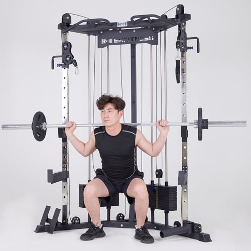 Image of Cable Crossover Exercise Machine for Home & Commercial Gym, Functional Training Center with Dual Weights Stack for Cable Workout