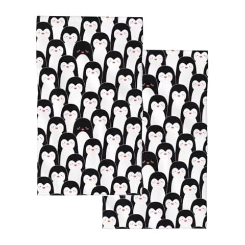 Cute Penguins Kitchen Towels Set of 2 Cover