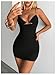 MakeMeChic Women's Backless Criss Cross Halter Dress Cut Out Bodycon Party Mini Dresses Black X-Small