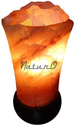 Naturo' Himalayan Rock Salt Lamp in Flower Vase Shape, for Wellness and Good Decor, for Maximum Positive Energy, Best Valentines Gift