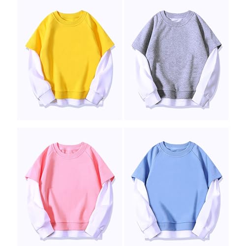 Boys Girls Two Piece Crewneck Sweatshirt Cotton Comfy Soft Athletic Pullover Tops Toddler Kids School Casual Trendy Clothes2